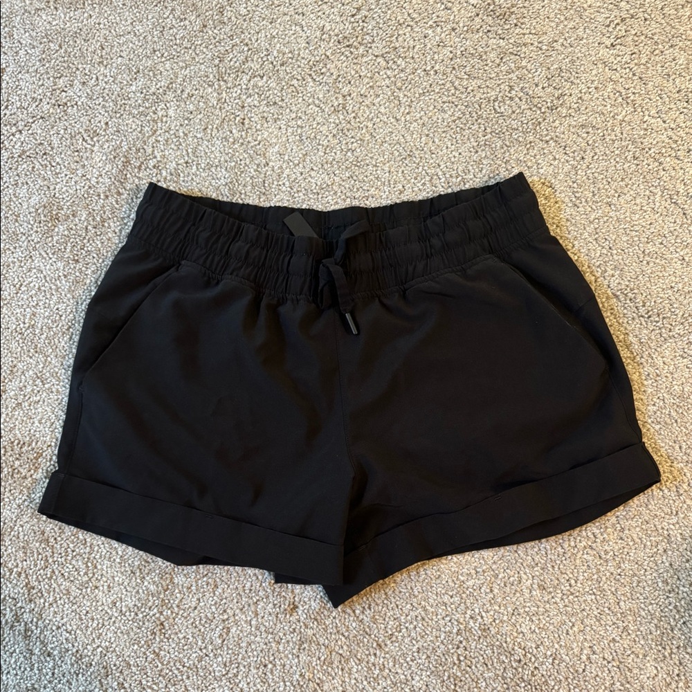 Black running shorts
